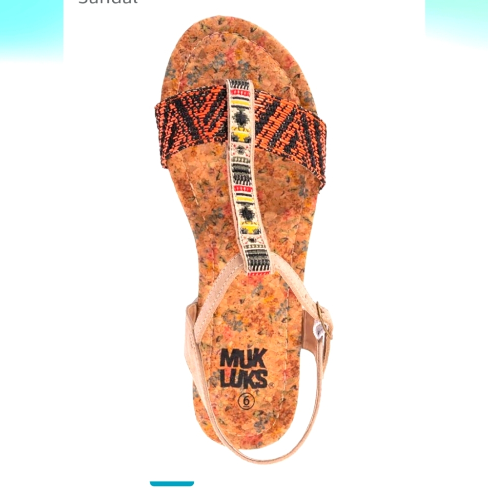 NWT MUK LUKS Women's Buckle Strape Sandal Size 9
